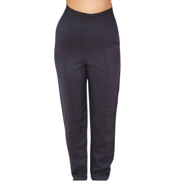 Salvatore Ferragamo Viscose Dress Pants Trousers Black Sz 38, 40